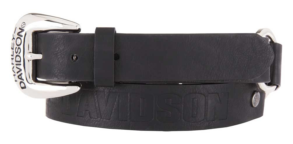 Harley-Davidson® Women's Luna Looped Genuine Leather Belt, Black