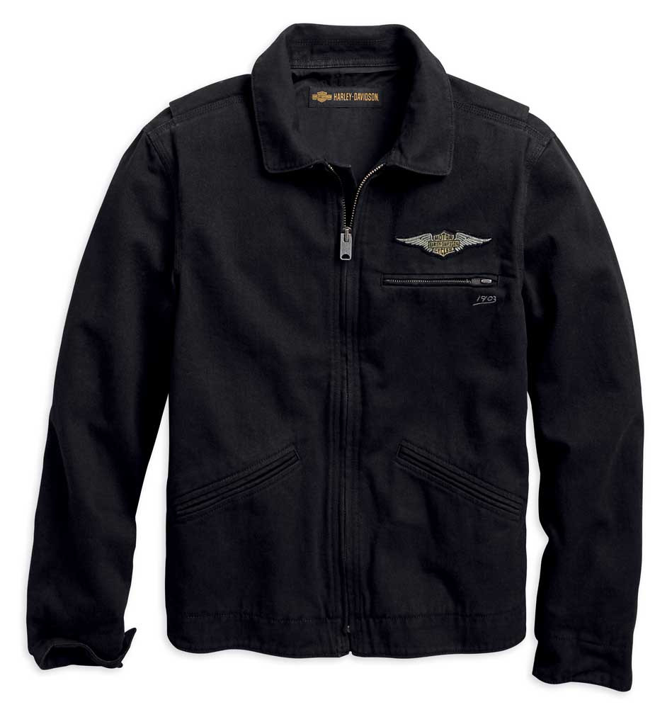 Harley-Davidson® Men's Winged Logo Slim Fit Casual Jacket, Black