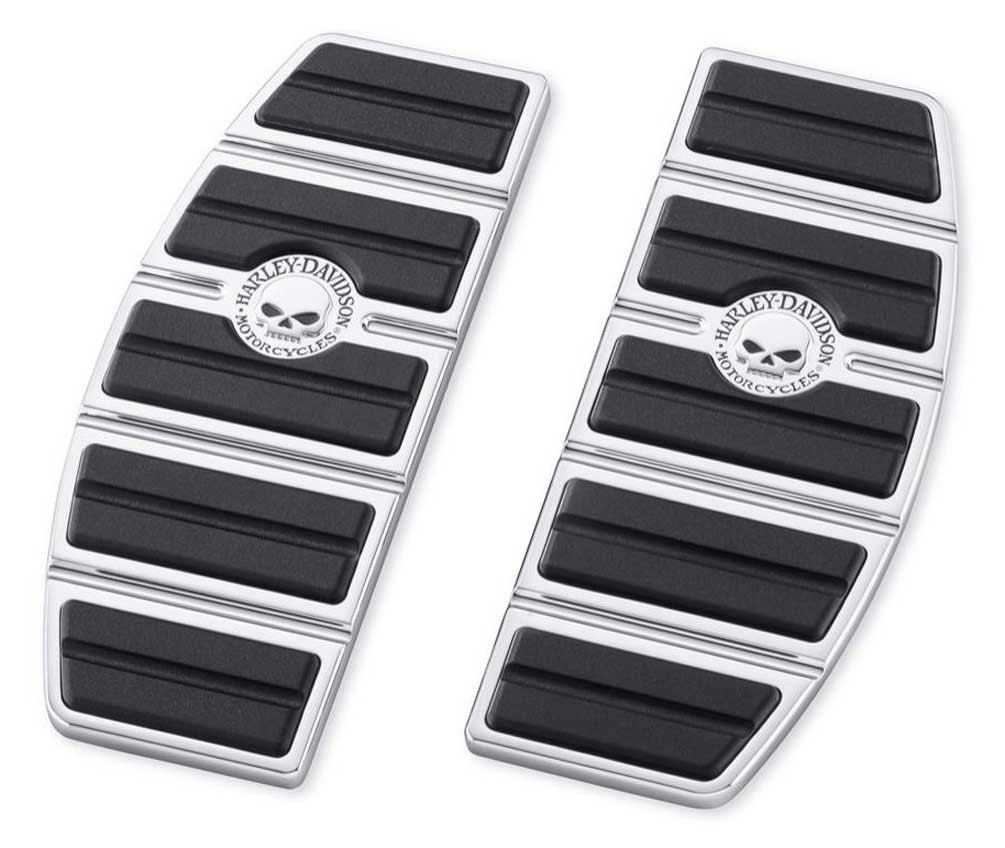 HarleyDavidson® Willie G Skull Passenger Footboard Insert Kit, Chrome