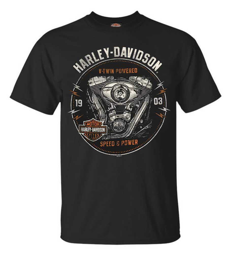 USA製✨ Harley-Davidson エンジン ロンT Tシャツ 00s Harley-Davidson® Men's Engine Grunge Short Sleeve Crew Neck T
