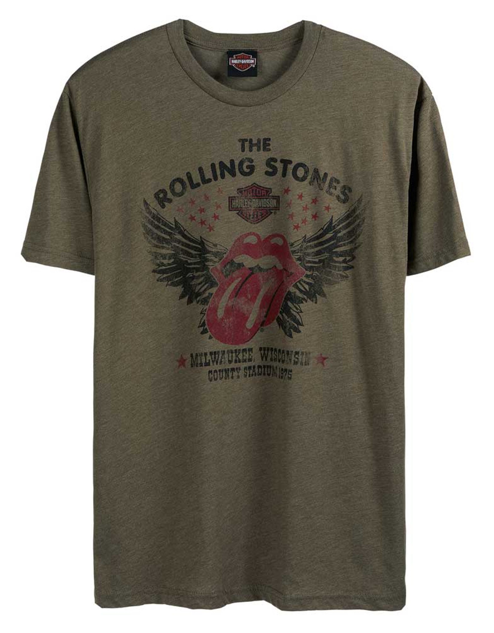 t shirt harley davidson rolling stones