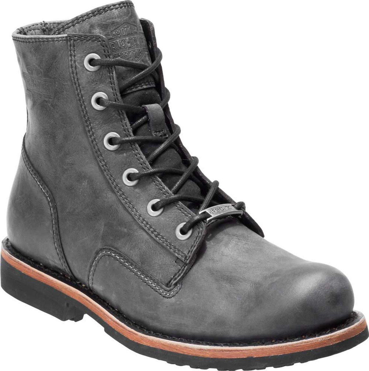 [LOW CLASSIC] / ☆ 24FW CRACKED WILD BOOTS / DARK BROWN Harley-Davidson® Men's Burdon 6-In Grey or Brown Lace-Up