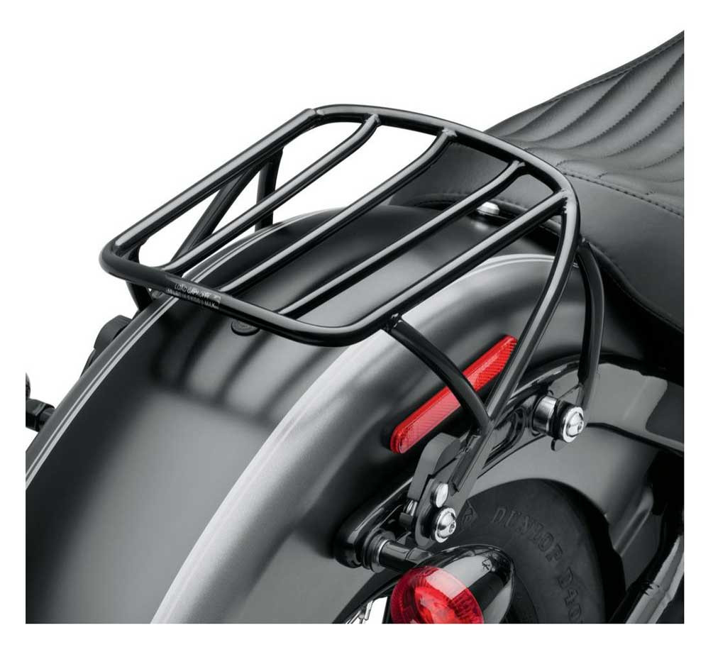 HarleyDavidson® Detachables Solo Luggage Rack Black, Fits FLS & FLSS