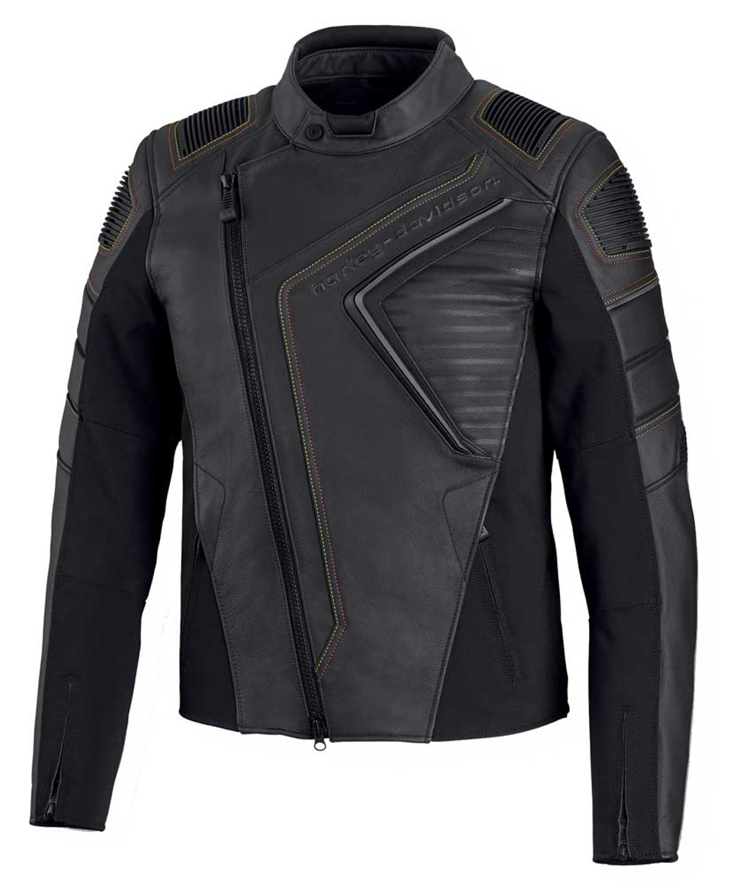 Harley-Davidson® Men's Watt Slim Fit Vented Leather Jacket