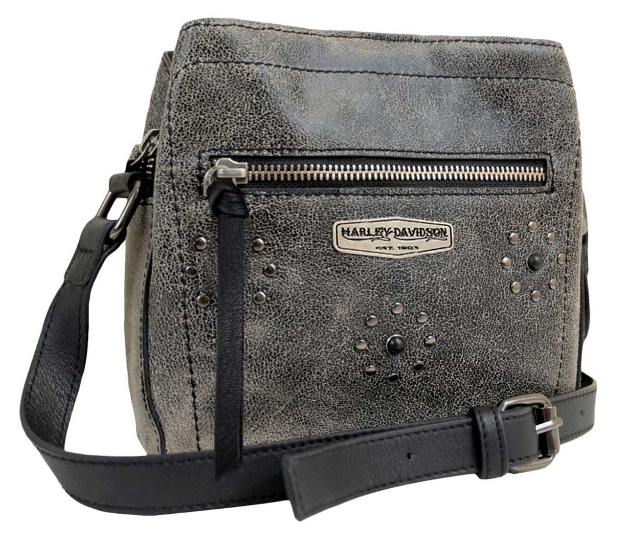 harley leather crossbody bolsa