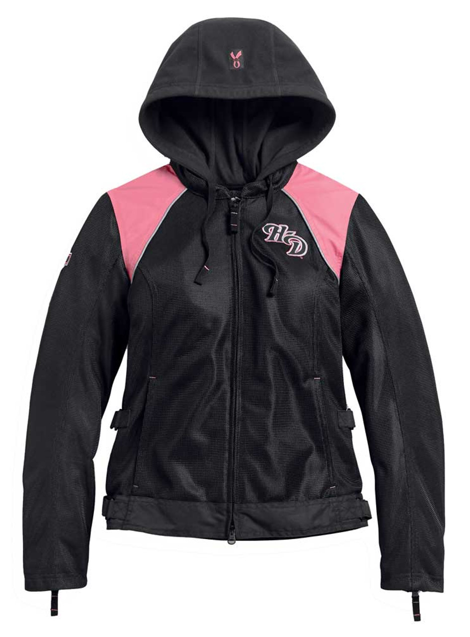 Harley-Davidson® Women's Pink Label 3-in-1 Mesh Riding Jacket - Black  98136-20VW