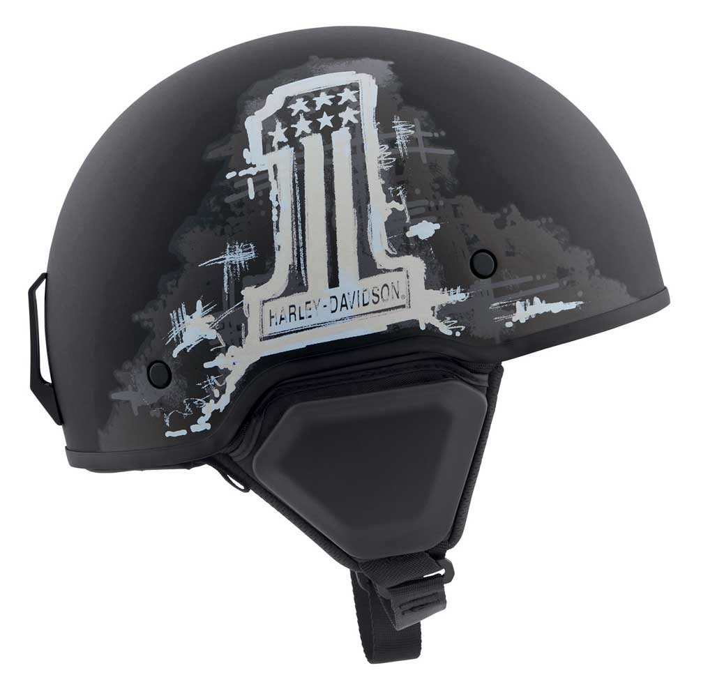 HARLEY-DAVIDSON 純正ジェットヘルメット アメリカ国旗デザイン Harley-Davidson® Men's Arterial #1 Flag B12 Half Helmet - Matte
