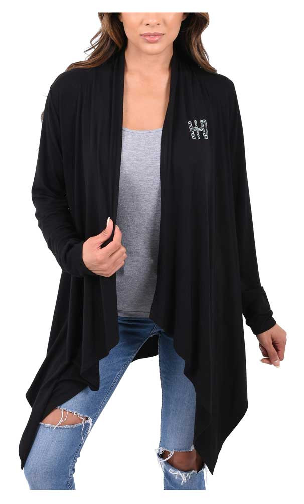 Harley-Davidson® Women's Foliage Embellished Long Sleeve Drape