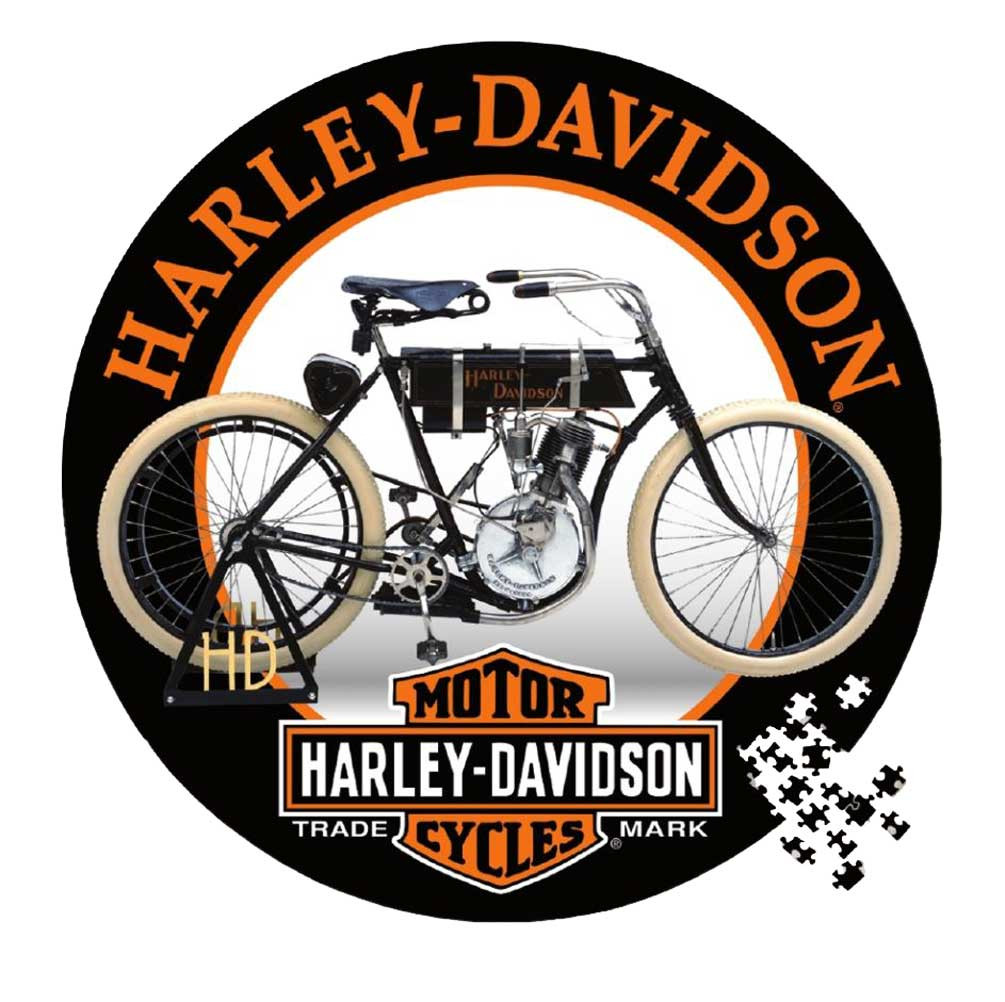 Harley-Davidson® Vintage Motorcycle Round Puzzle - 1000 Pieces