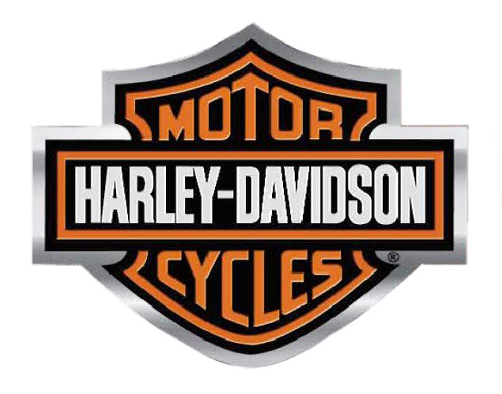 Harley-Davidson® Bar & Shield Logo Bendable Aluminum Decal, Orange