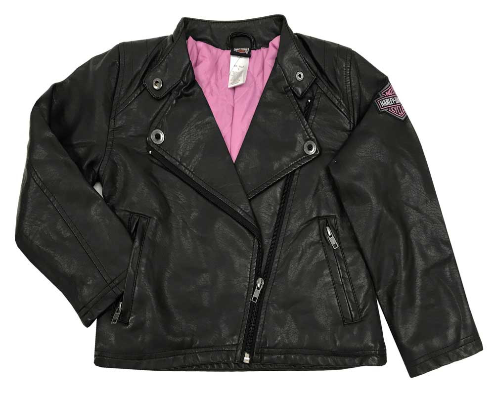 Harley davidson キッズナイロンジャケット サイズ130 Harley Davidson Motorcycle Faux Leather Jacket Kids Size 3T Black