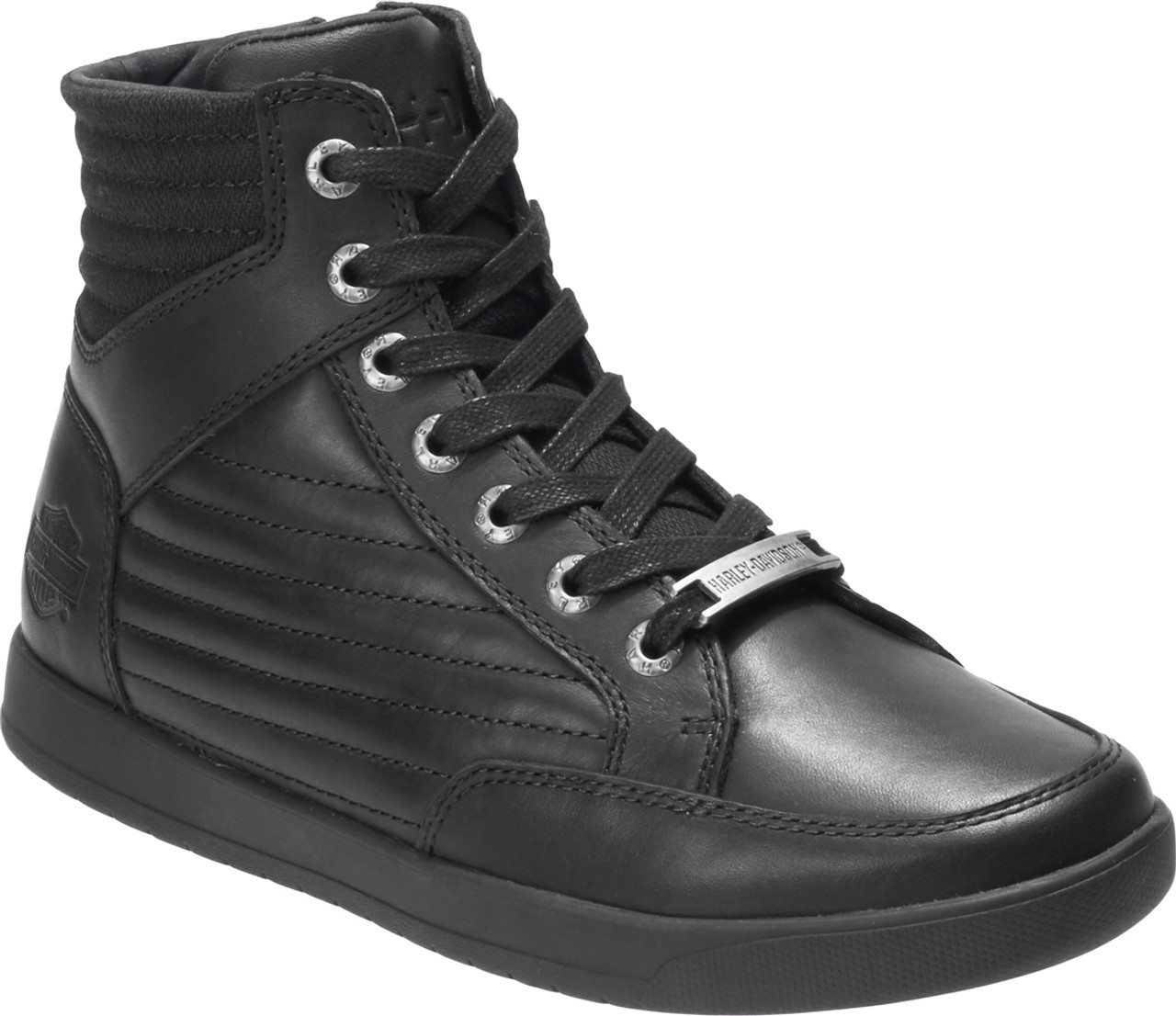 black leather casual boots