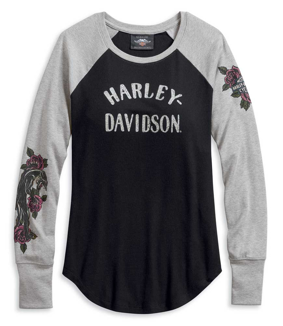 Harley-Davidson® Women's Colorblock Raglan Rib-Knit Long
