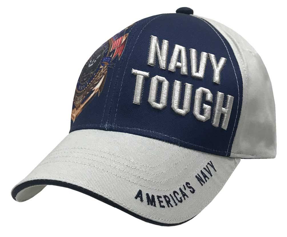 American Mills Embroidered Navy Tough 