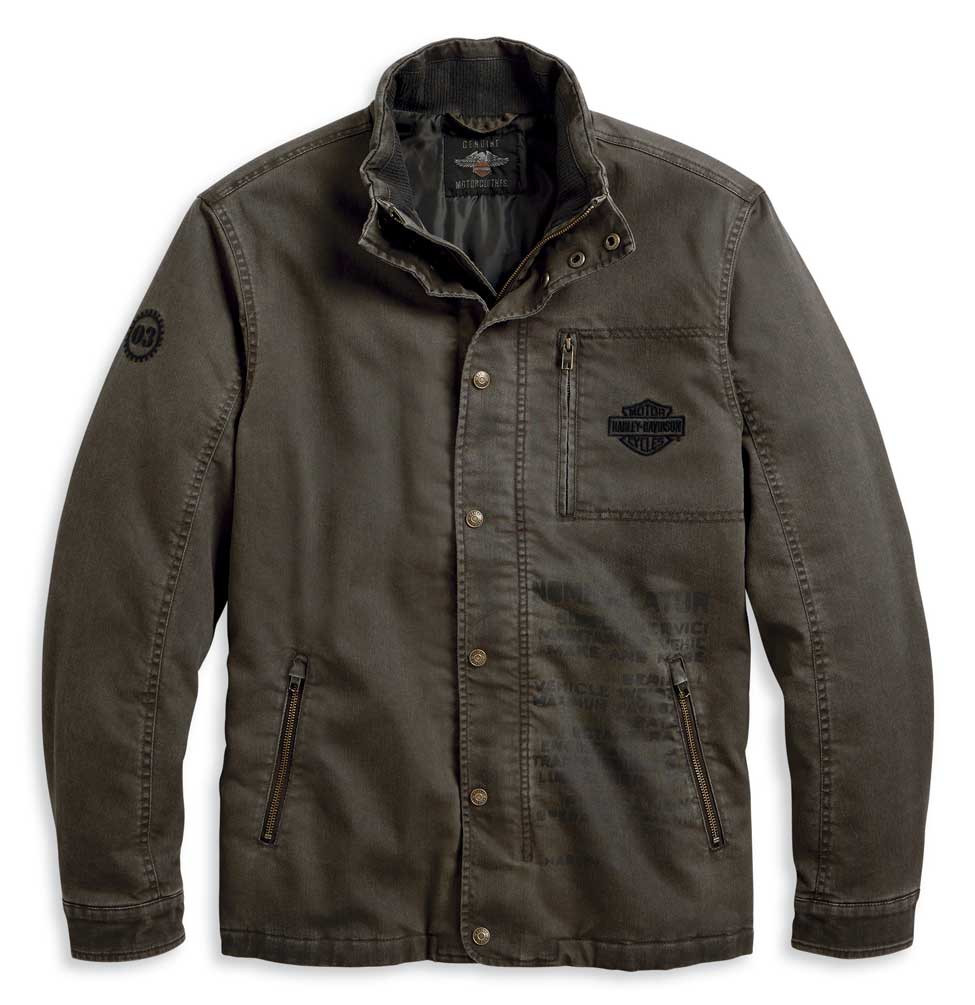 HARLEY DAVIDSON / ジャケット/M/コットン/97414-20VM Harley-Davidson® Men's Winged Logo Casual Jacket - Faded Green