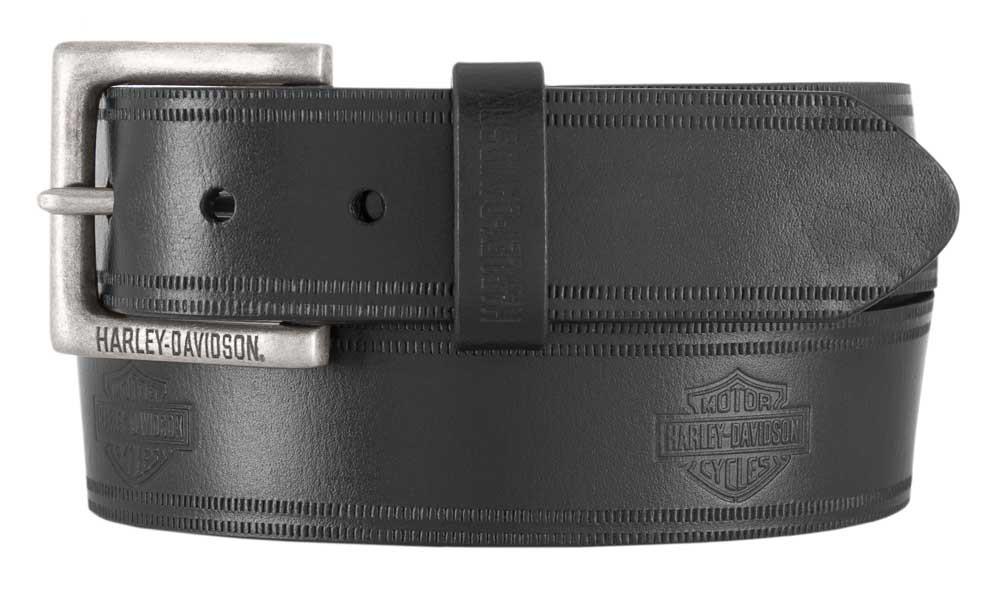 Harley-Davidson® Men's Low Ride B&S Genuine Leather Belt - Antique
