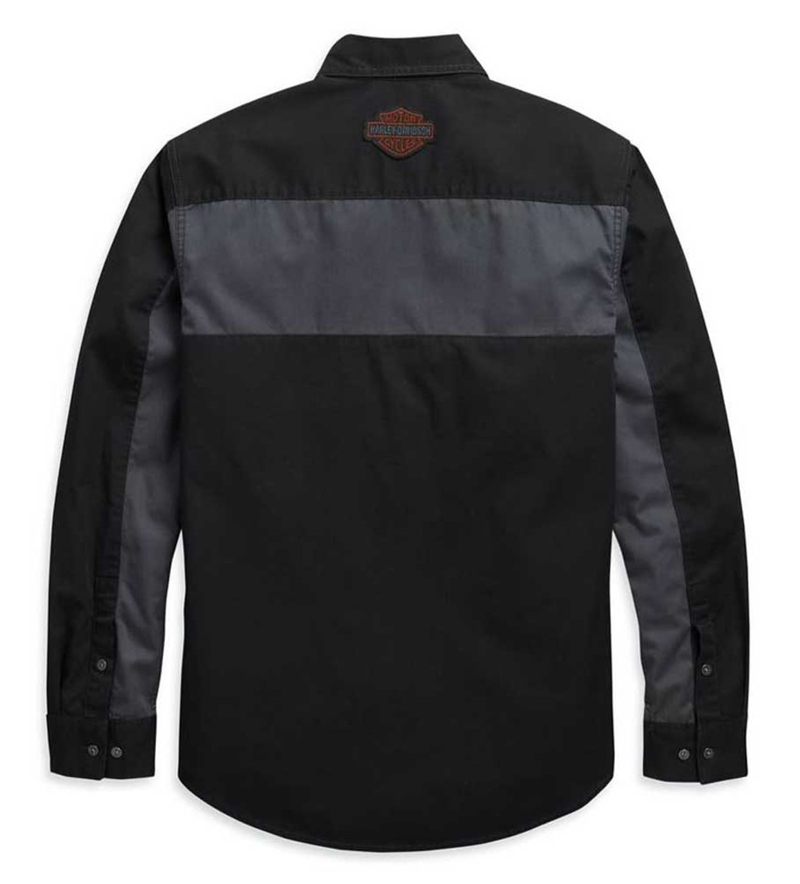 Harley Davidson® Mens Copperblock Long Sleeve Woven Shirt Black 99081 20vm Wisconsin Harley 