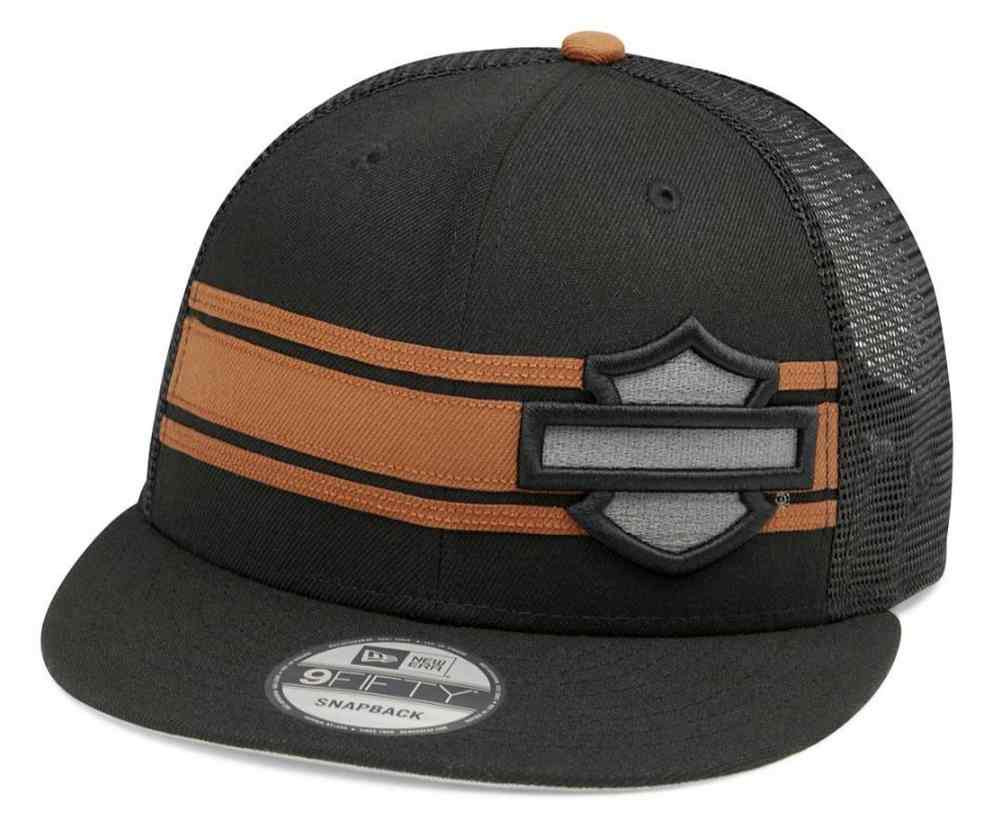 Harley-Davidson® Mens Stripe & Logo 9FIFTY Trucker Baseball Cap