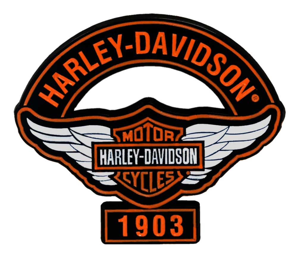 Harley-Davidson® 1.75 in. Winged B&S Logo Stock Metal Pin, Shiny
