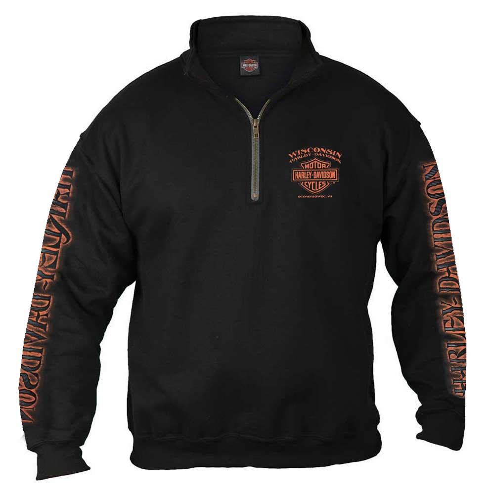 Harley-Davidson® Men's Eagle Piston 1/4 Zip Cadet Pullover