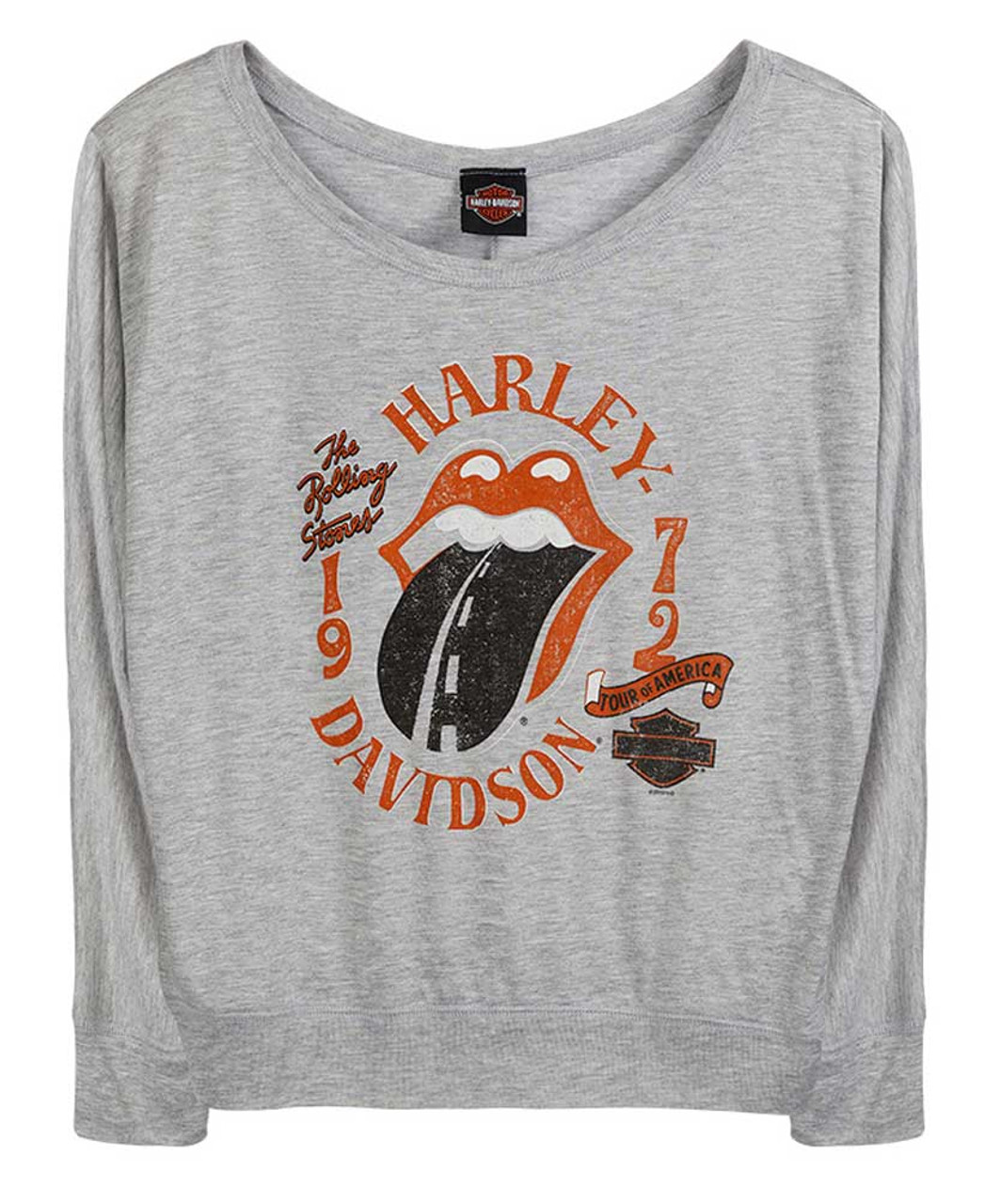 HARLEY-DAVIDSON × Rolling Stones Tシャツ 白 Harley-Davidson Men's Rolling Stones Mash Short Sleeve Crew
