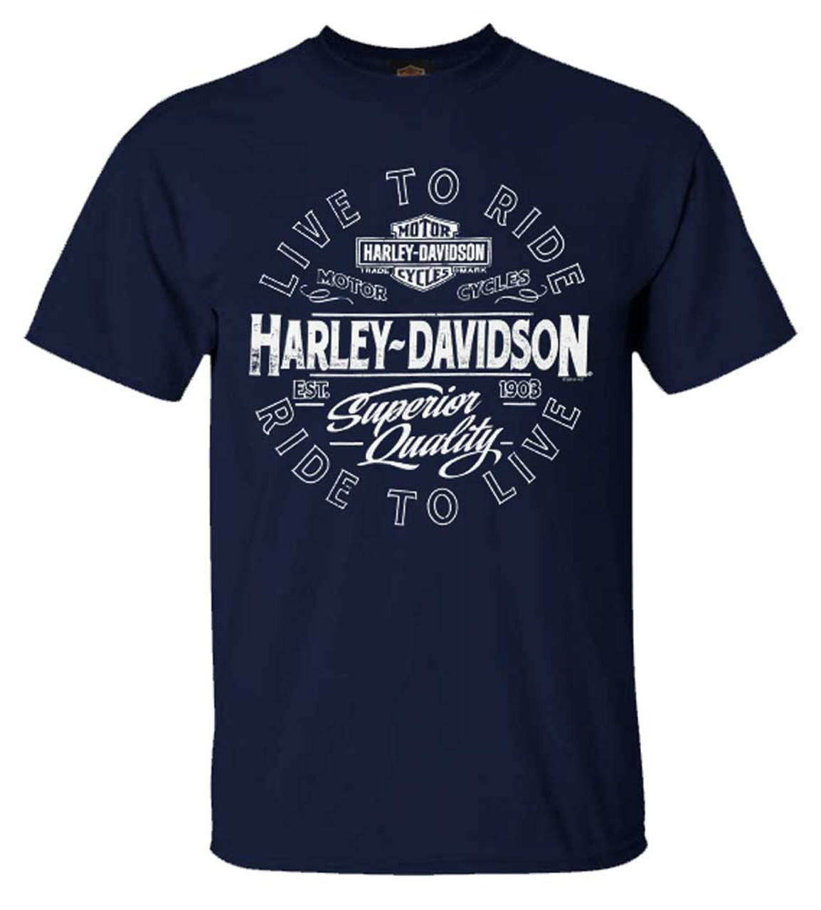 Harley-Davidson® Men's Live To Ride Crew-Neck Short Sleeve