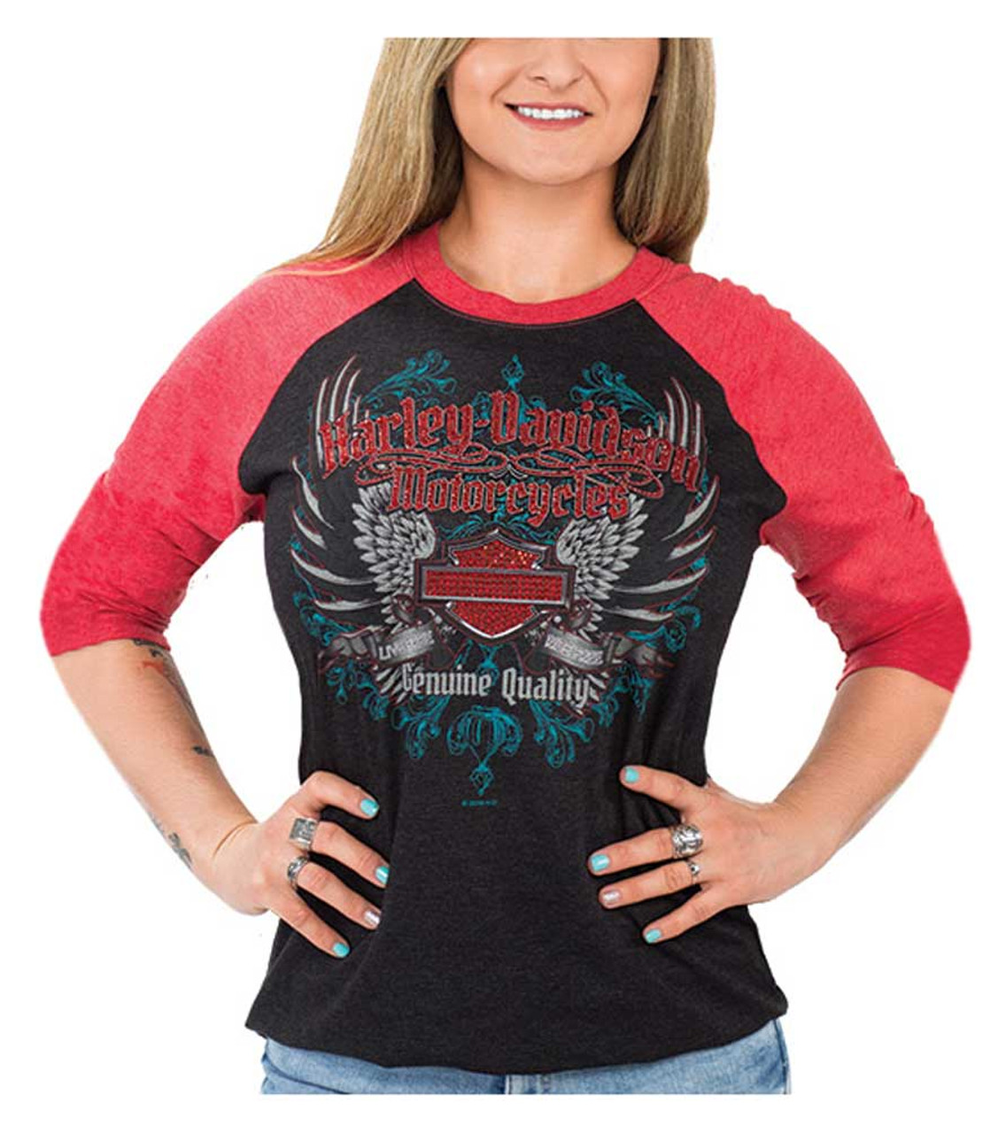 black and red womens shirt