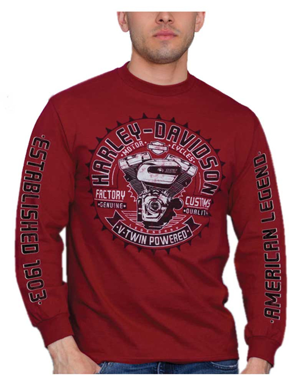 red harley davidson shirt