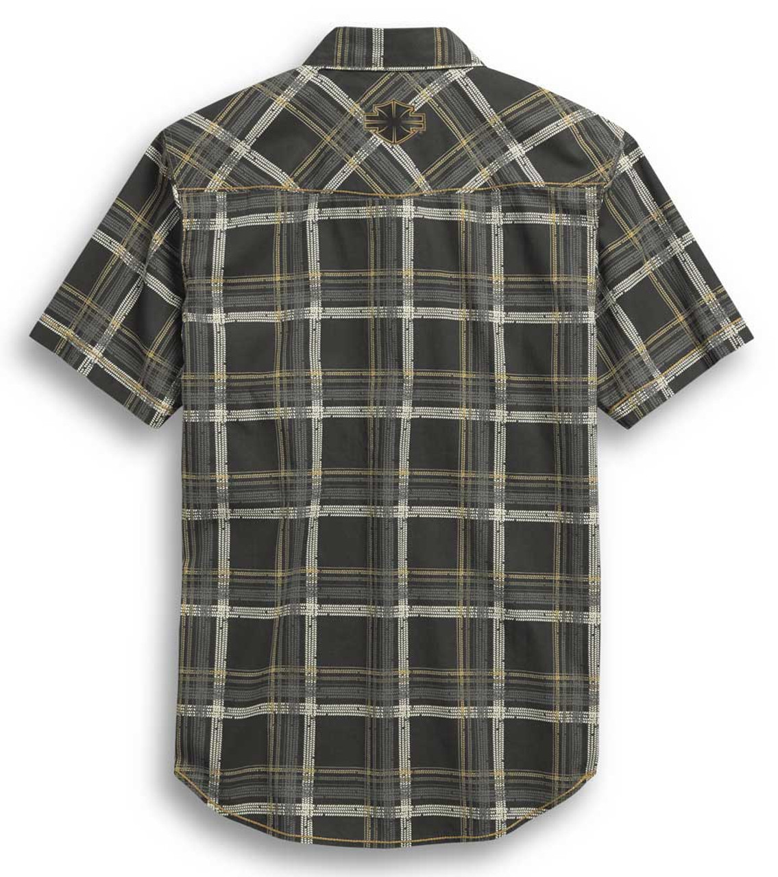 Harley Davidson® Mens Tire Tread Short Sleeve Plaid Woven Shirt 96295 20vm Wisconsin Harley 