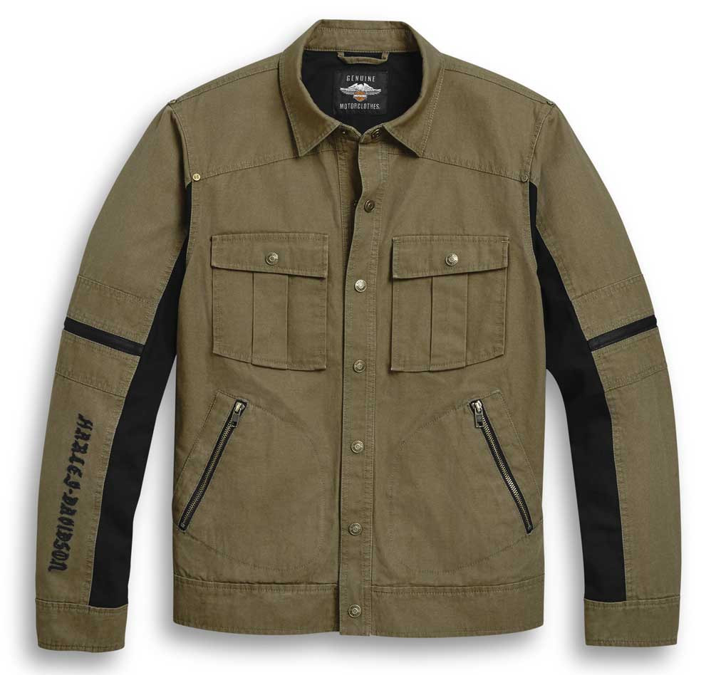 Harley-Davidson® Men's Washed Cotton Canvas Casual Lined Jacket