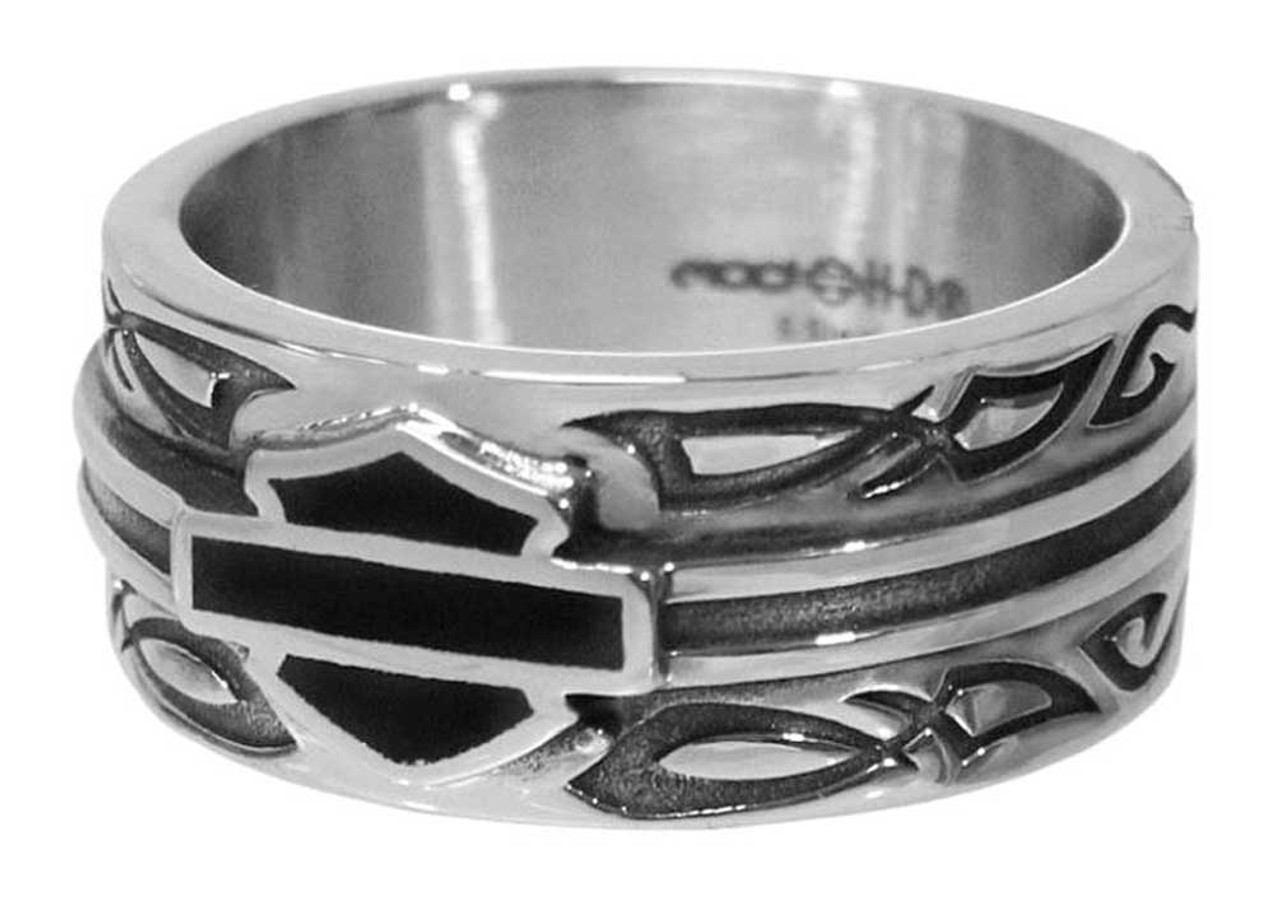 Harley Davidson Bar & Shield Wax リング Harley-Davidson® Men's Celtic Bar & Shield Ring Band