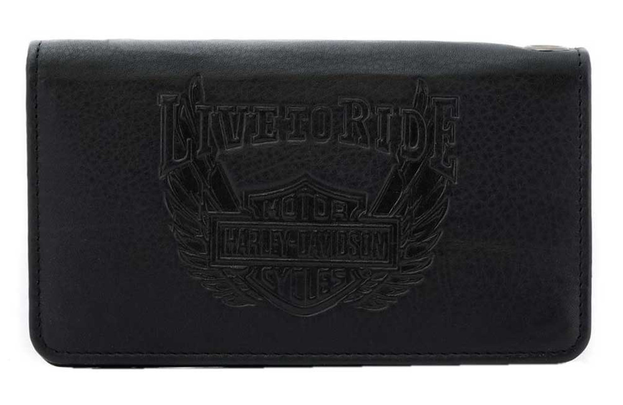 HARLEY DAVIDSONウォレット Harley-Davidson® Men's Ride Away Trucker Leather Wallet w