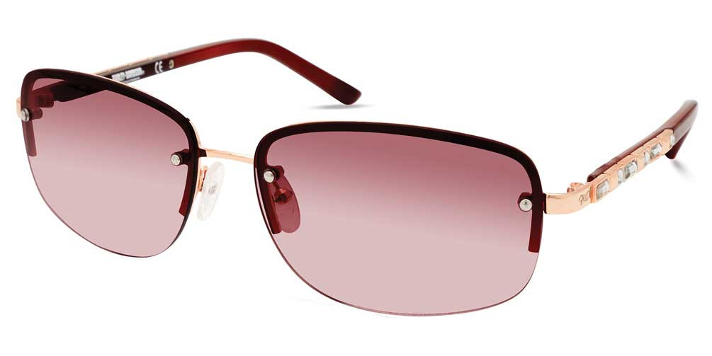 rose gold rimless sunglasses