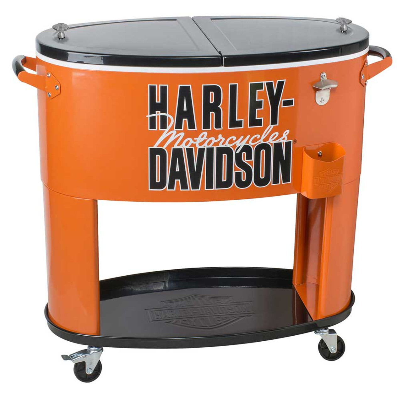 Harley-Davidson® Motorcycle Powder Coated Metal Rolling Cooler - 80 qt  HDL-10073 - Wisconsin Harley-Davidson