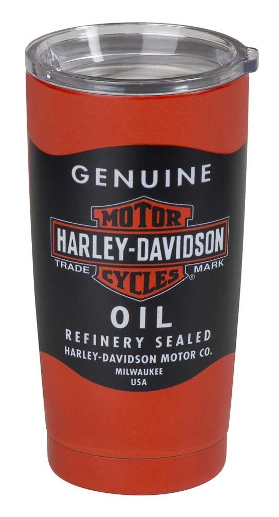 激鬼フェード 2XL ハーレー フレイム ファイヤー ポケット スカル ドクロ Harley-Davidson® Oil Can Stainless Steel Insulated Travel Mug - 20