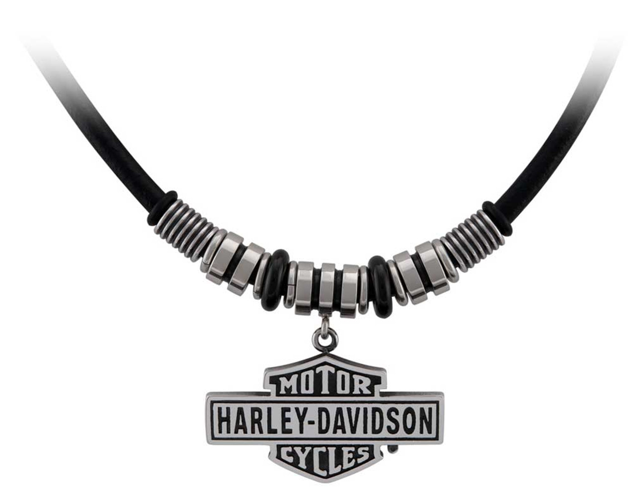 Harley-Davidson Men's Vintage Bar & Shield Large Link Necklace