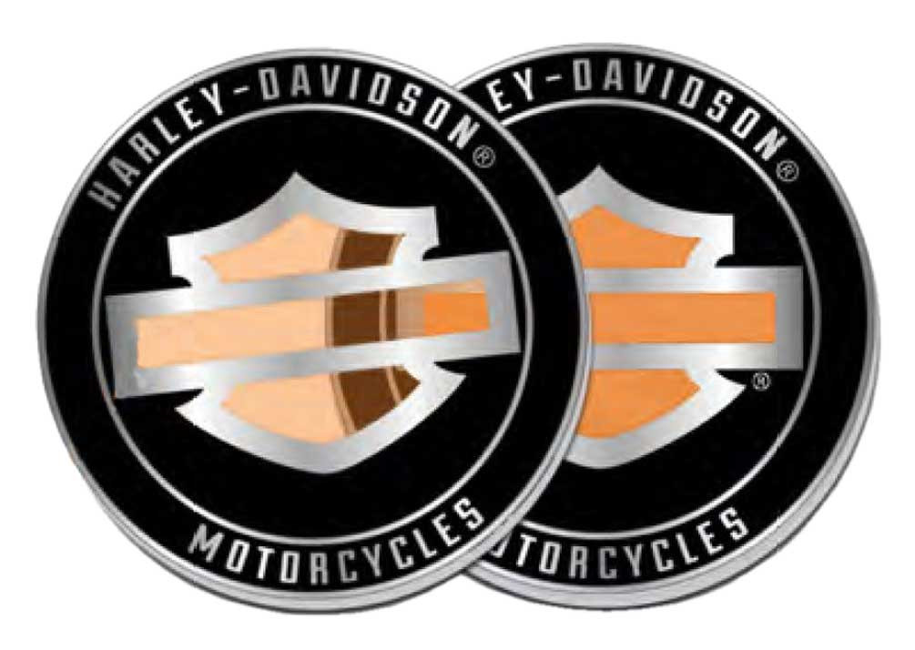 Harley-Davidson® Bar & Shield Logo Stained Glass Metal Challenge