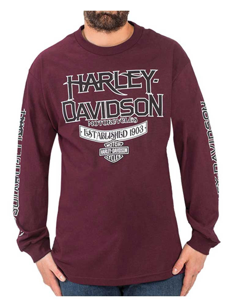 Harley-Davidson® Men's High Grade H-D Long Sleeve Crew Neck T