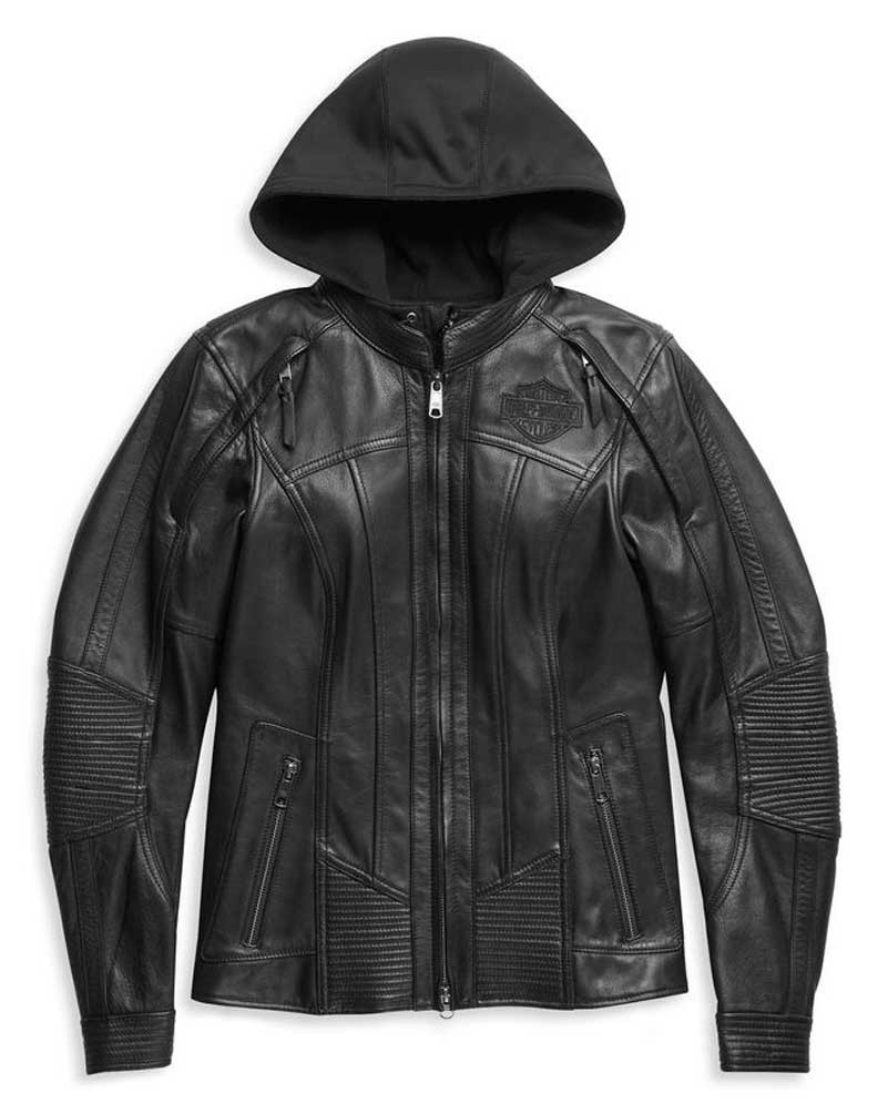 Harley-Davidson® Women's Auroral II 3-IN-1 Leather Jacket, Black