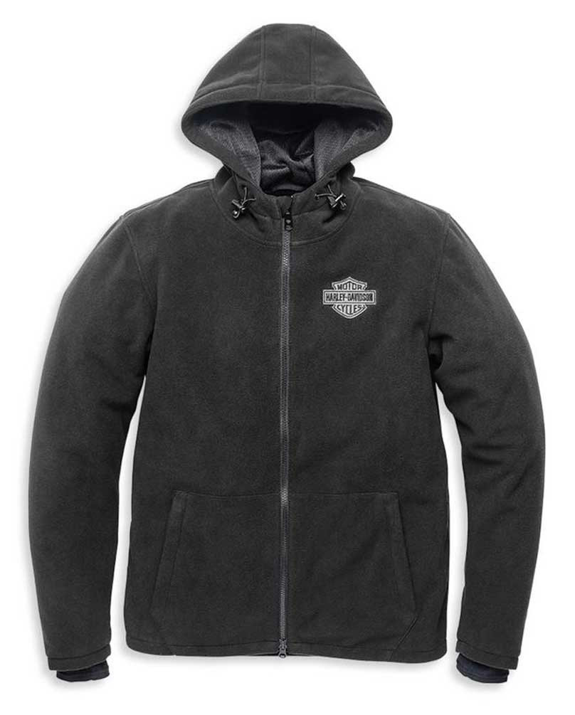 Harley-Davidson® Men's Roadway II Waterproof Fleece Jacket, Black