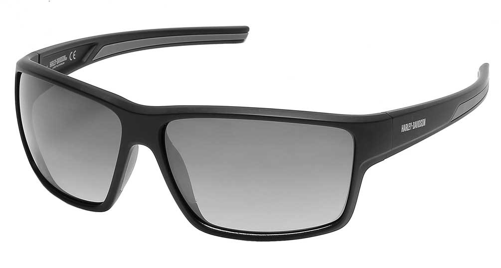 Harley-Davidson® Mens Deep Sport Wrap Sunglasses, Black Frame