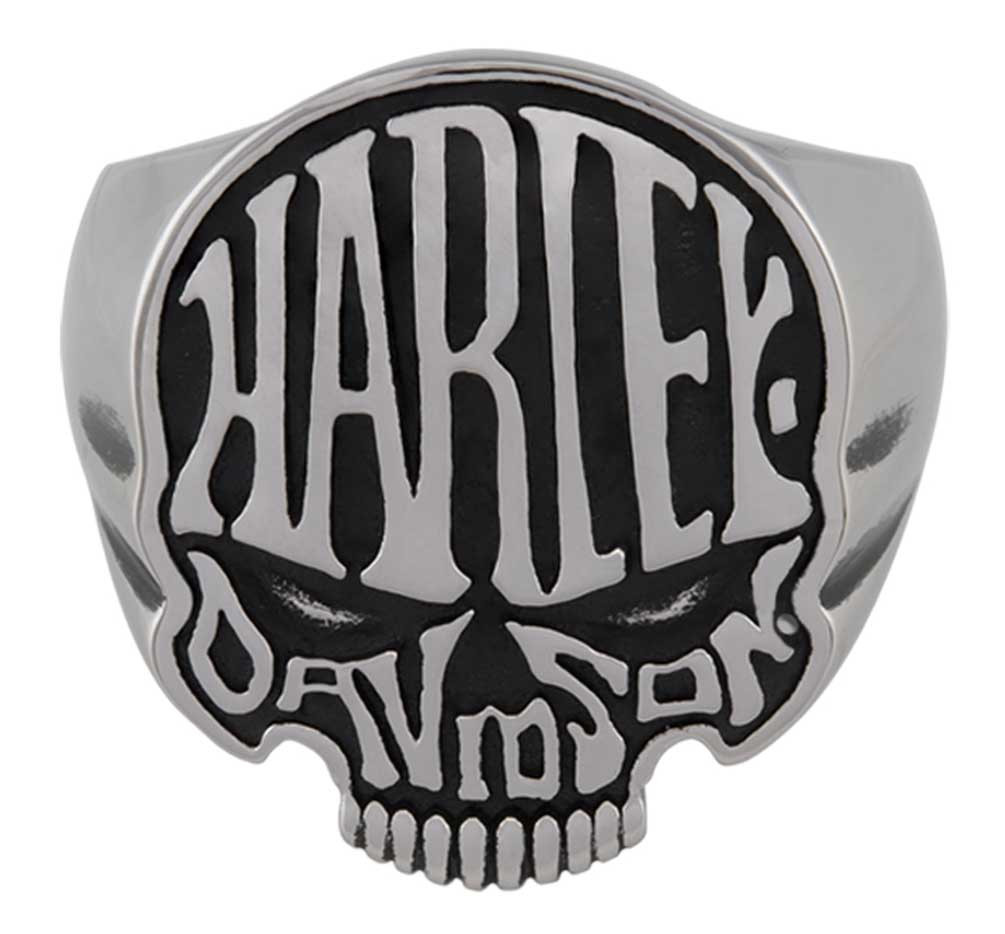 Harley-Davidson® Men's Calavera H-D Skull Stainless Steel Ring
