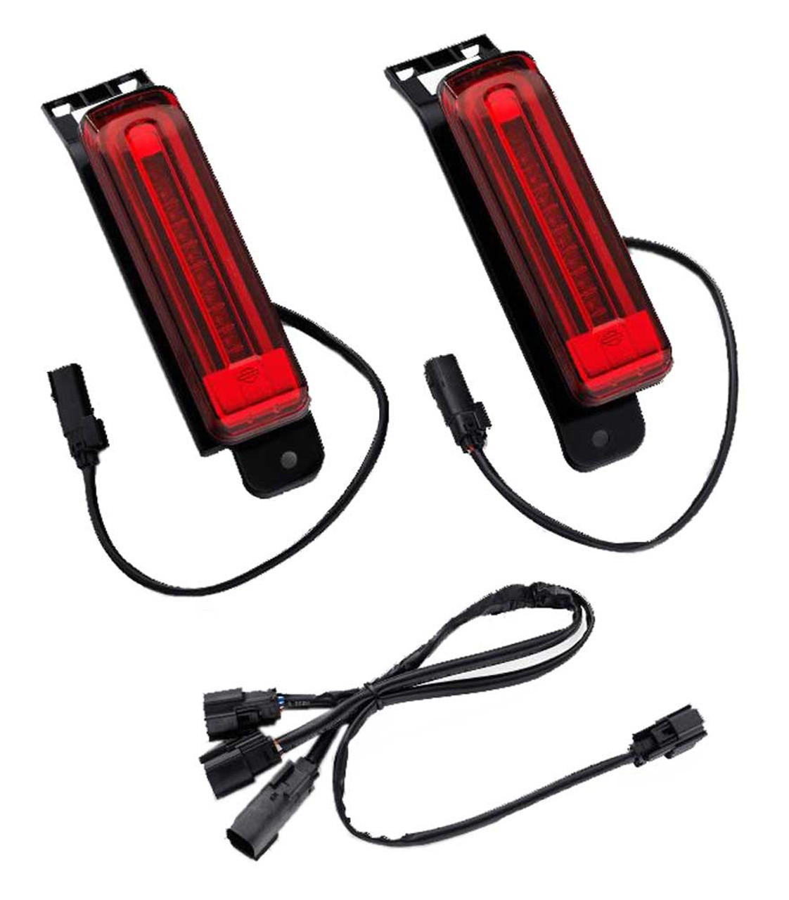 Harley-Davidson® Keystone Auxiliary LED Run/Brake/Turn Lamp - Red Lens  67801080