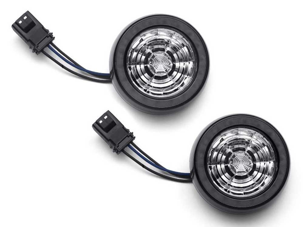 Harley-Davidson® Front Signature LED Turn Signal Inserts - Smoke