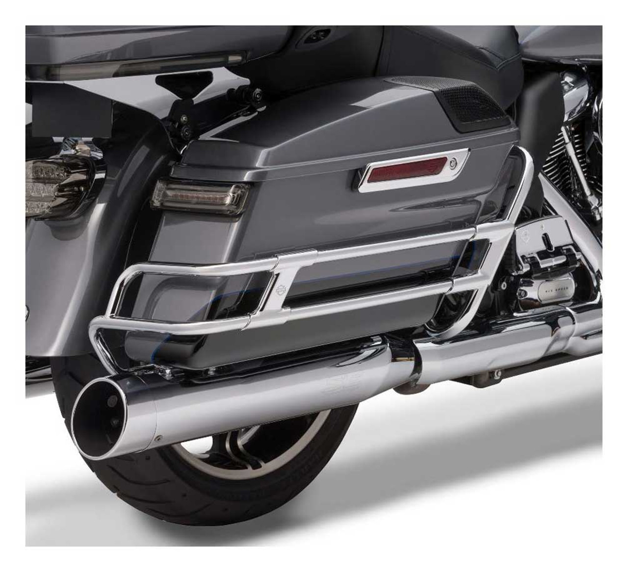 Harley-Davidson® Saddlebag Guard Rails, Fits Touring Models - Chrome ...