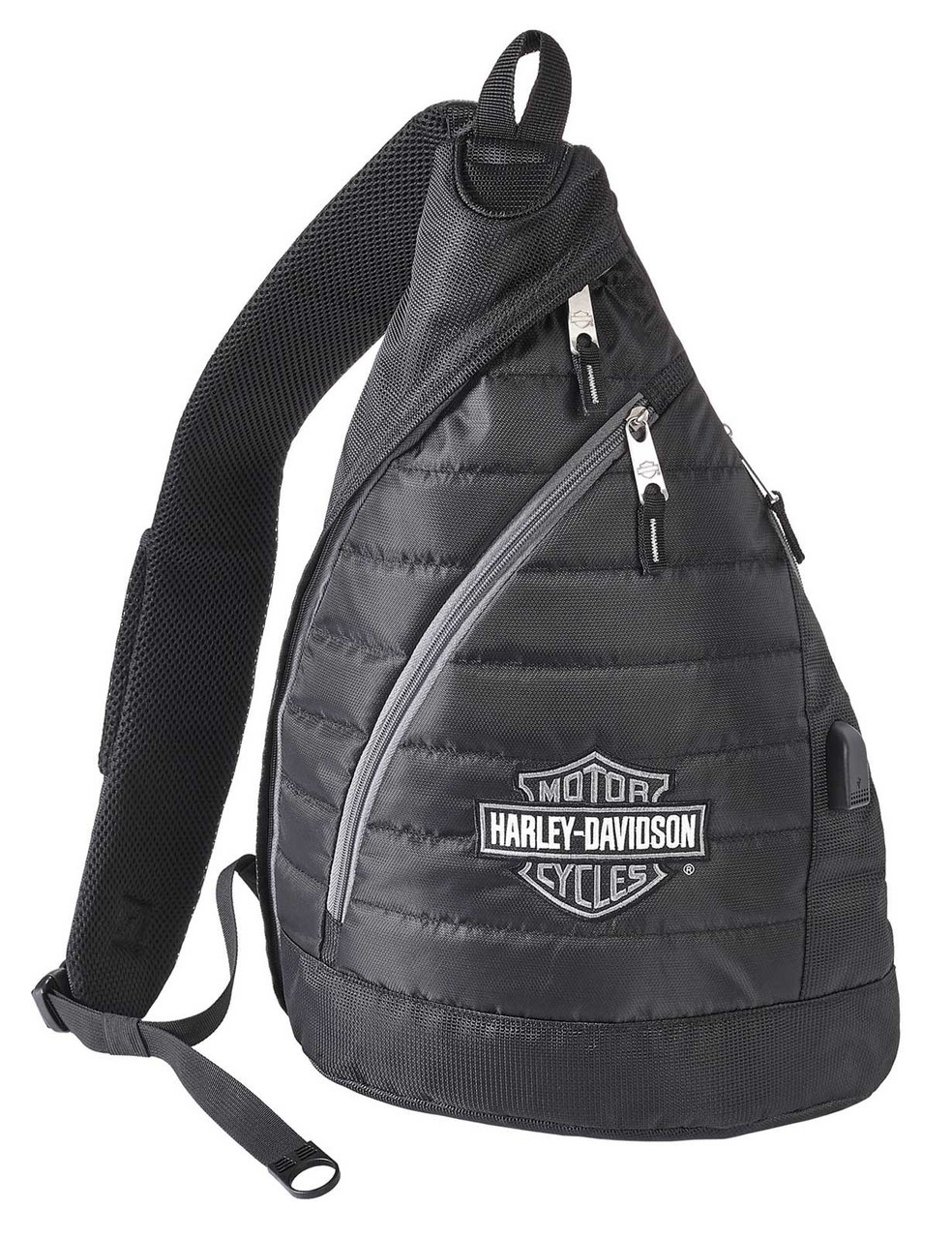 Harley-Davidson® Bar & Shield Deluxe USB Quilted Travel Sling