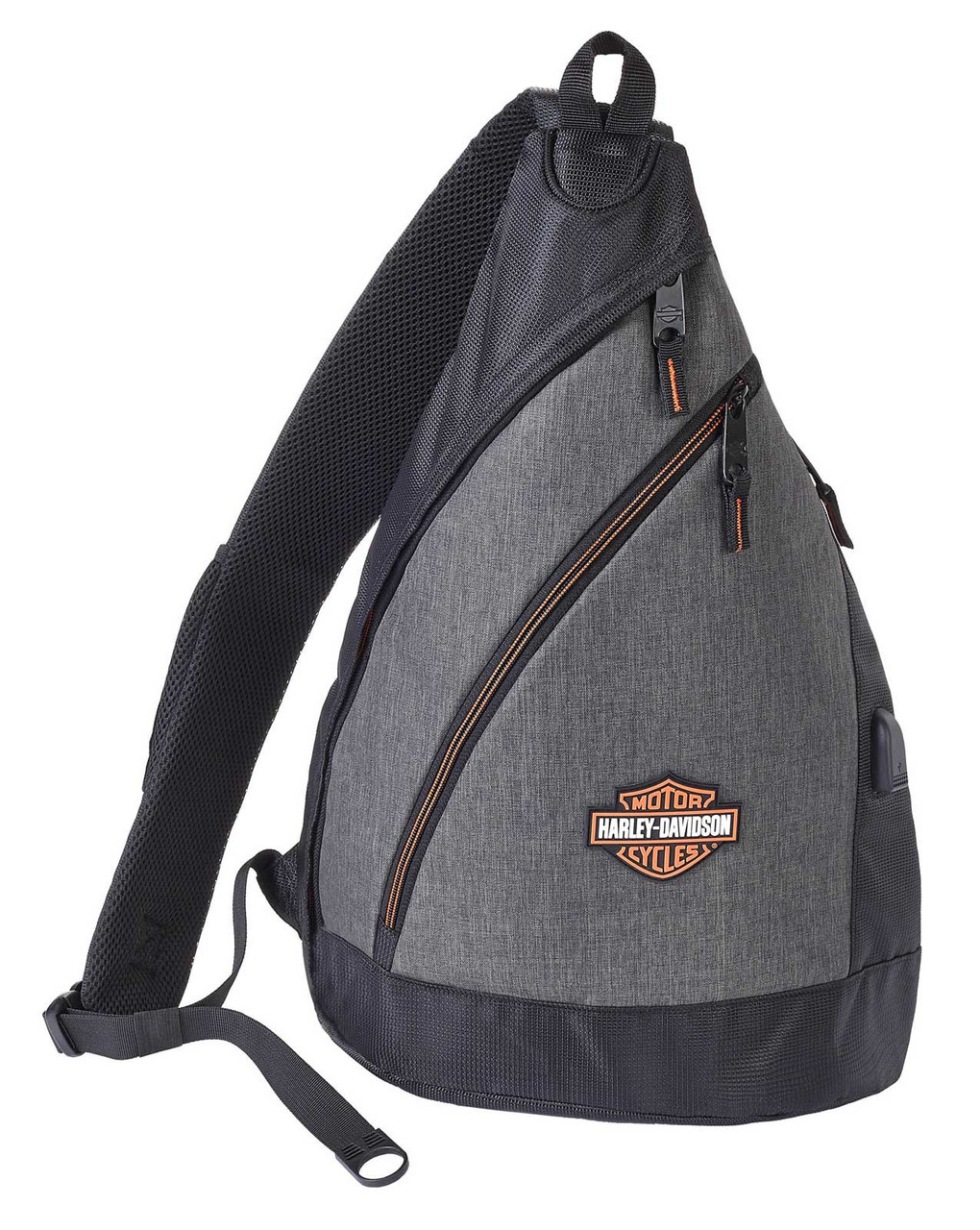 Harley-Davidson スリングバッグ グレー Harley-Davidson® Bar & Shield Deluxe USB Travel Sling