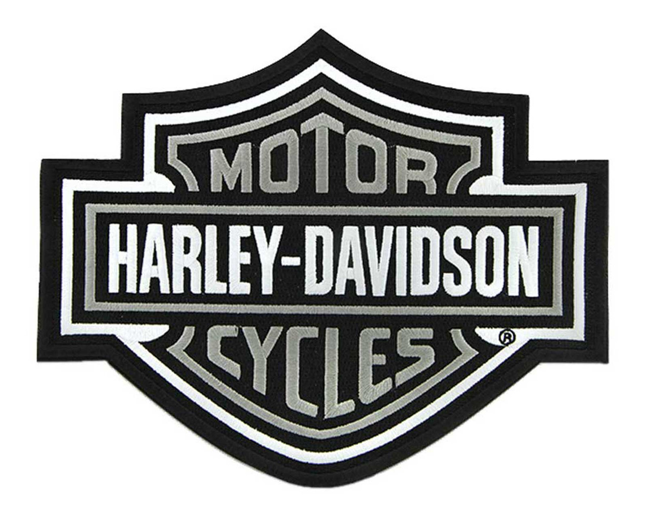 Harley-Davidson® 9.25 inch Embroidered Gray Bar & Shield