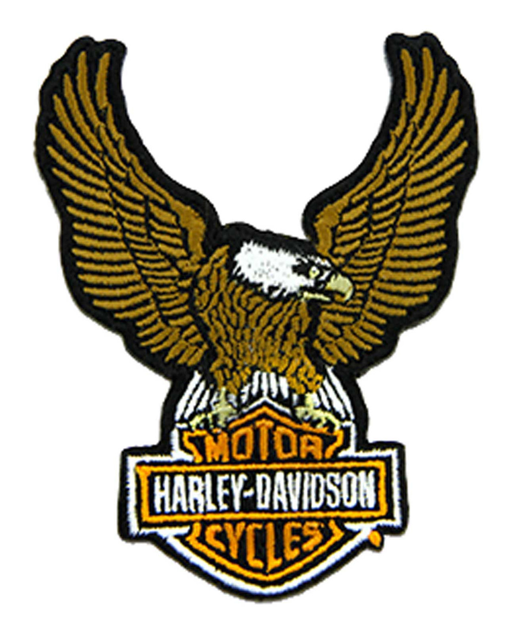 Harley-Davidson® 3.5 in Embroidered Brown Eagle Bar & Shield