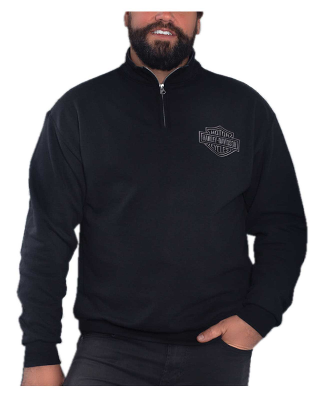 Harley-Davidson® Men's Bar & Shield 1/4 Zip Cadet Pullover